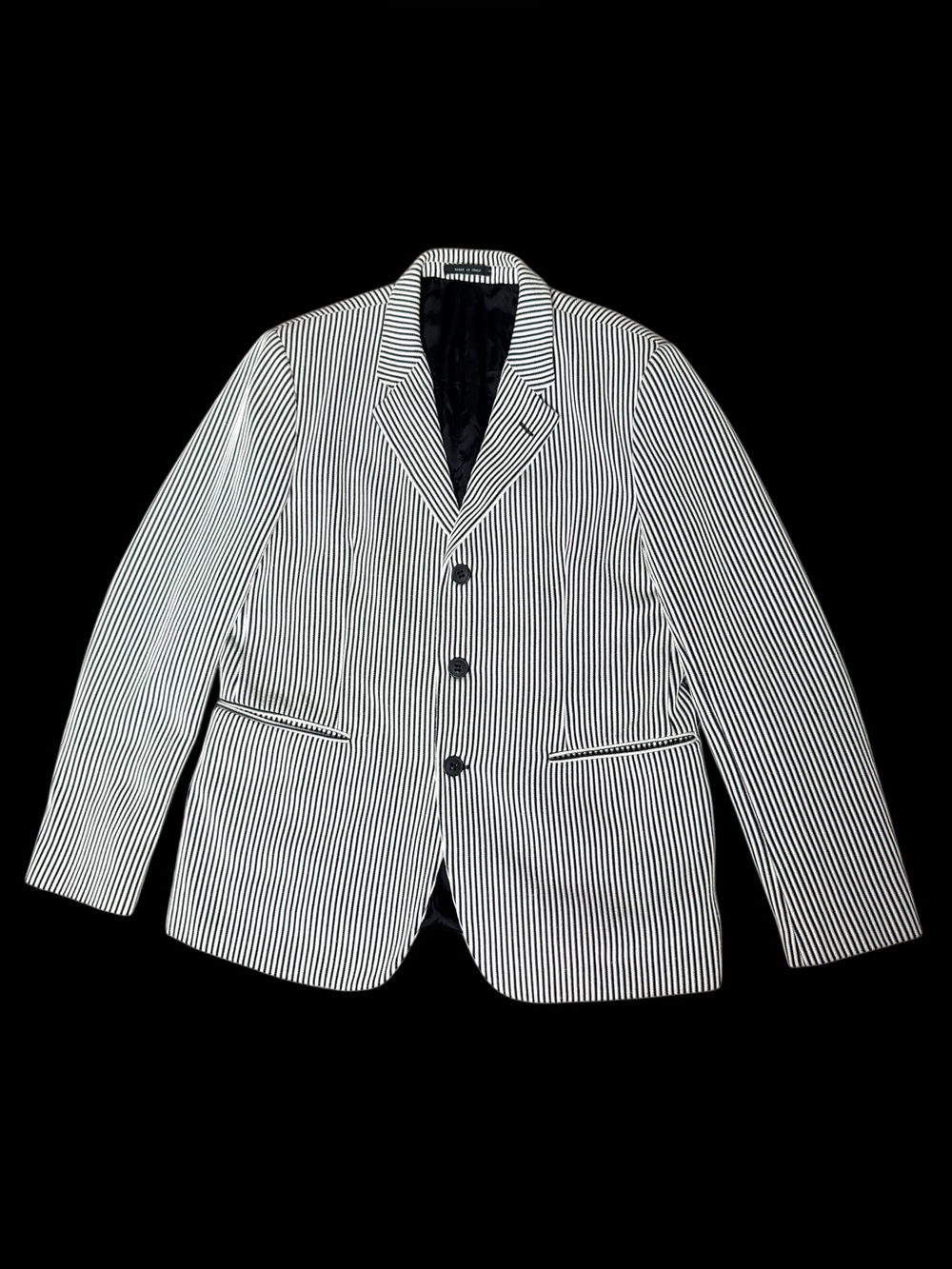 Emporio Armani Johnny Line Made in Italy Striped Blazer Sport Coat M/L